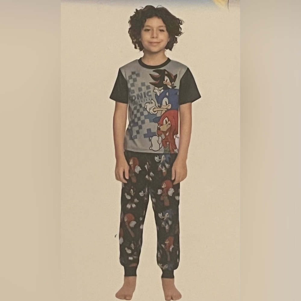 Sonic the Hedgehog Kids Pajamas - Black and Gray 2 T